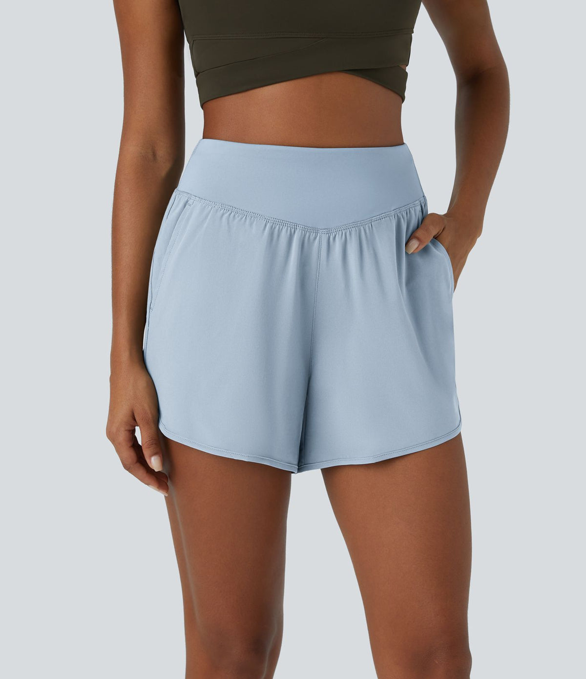 Breezeful™ Shorts 10cm Casual à Séchage Rapide Taille Haute et Poche Latérale