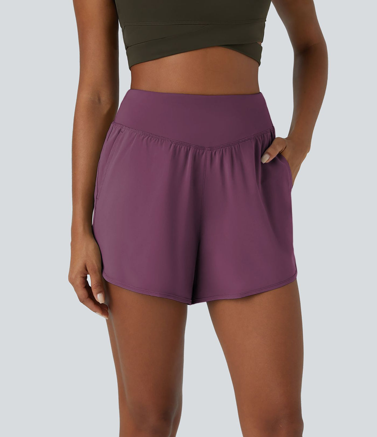 Breezeful™ Shorts 10cm Casual à Séchage Rapide Taille Haute et Poche Latérale