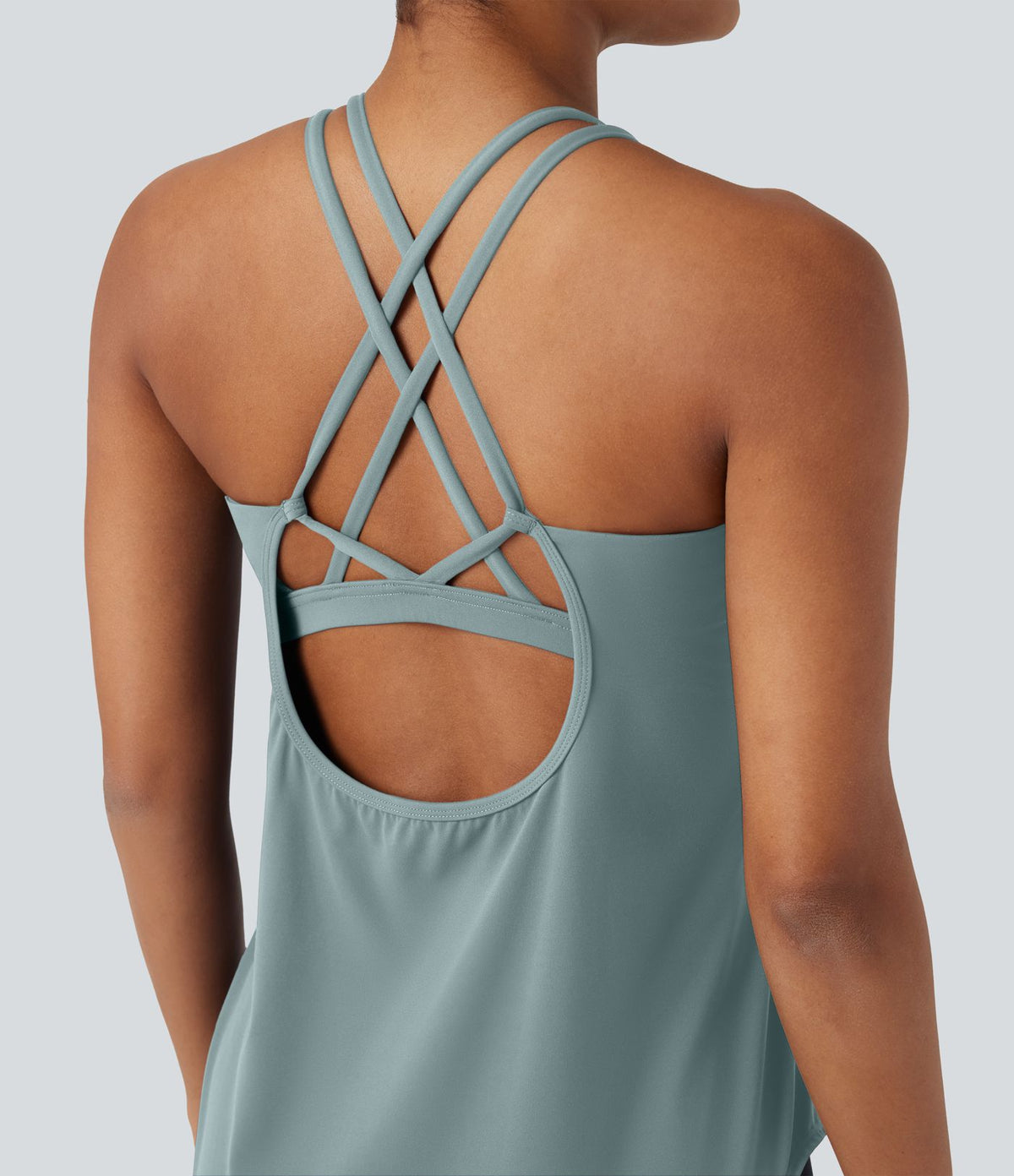 Débardeur running Halara UltraSculpt™ col rond dos croisé bonnets E-G