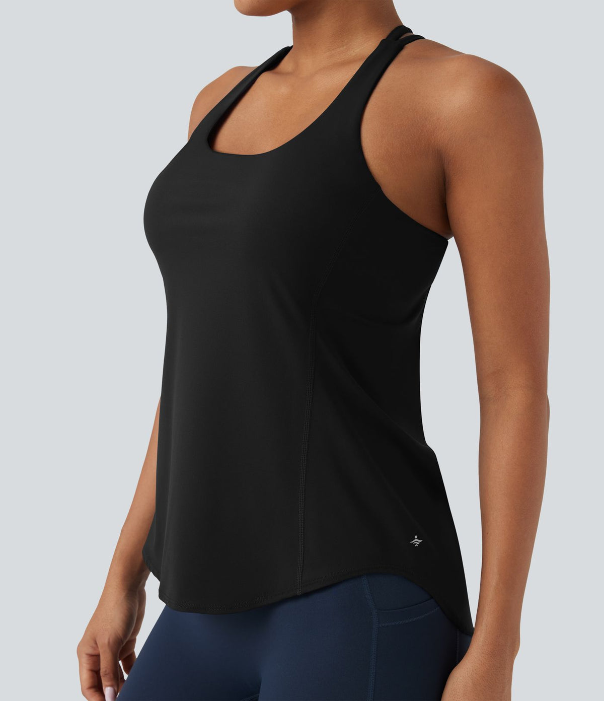 Débardeur running Halara UltraSculpt™ col rond dos croisé bonnets E-G