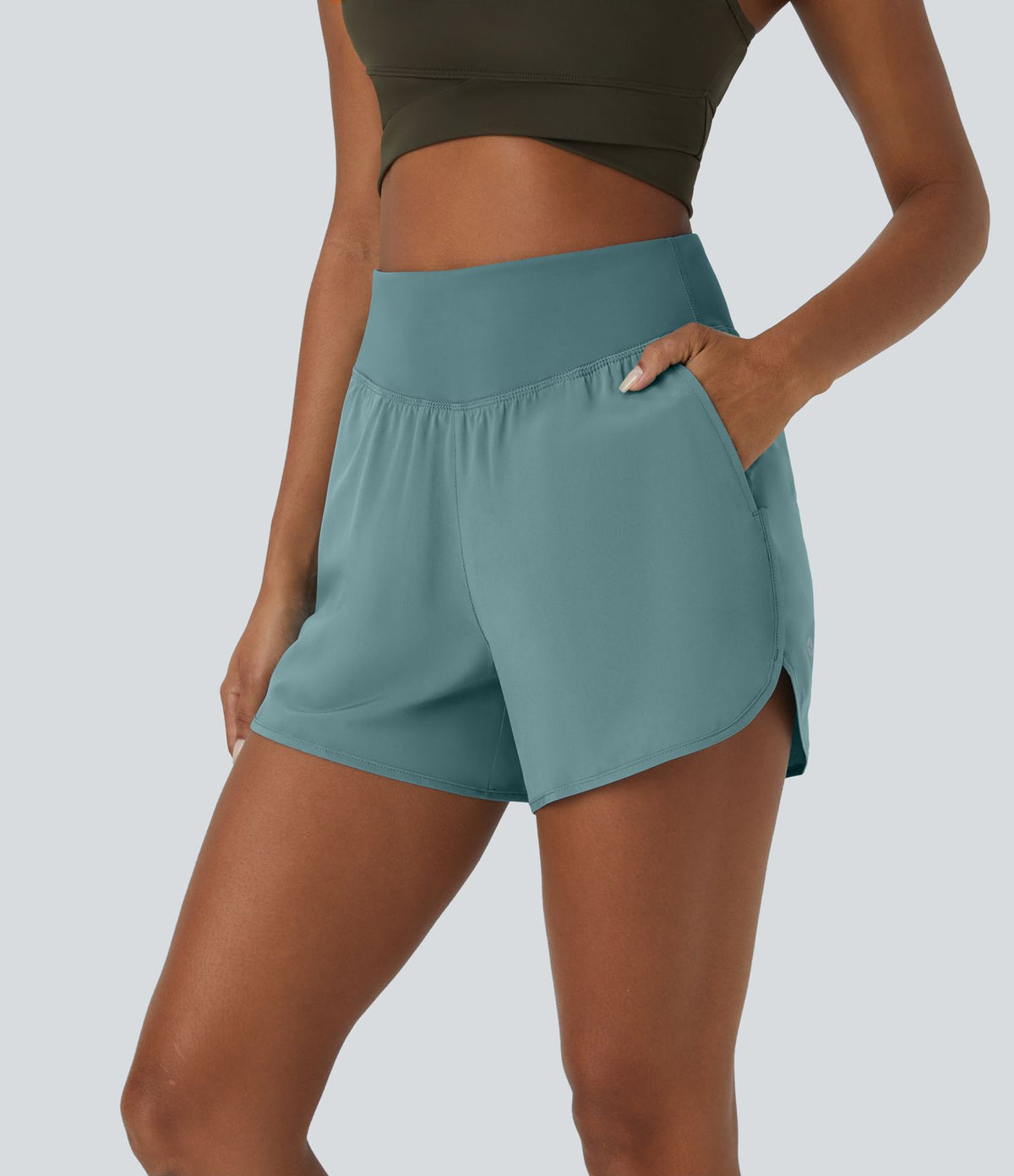 Breezeful™ Shorts 10cm Casual à Séchage Rapide Taille Haute et Poche Latérale