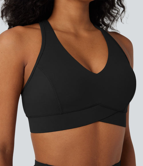 Brassière de sport entraînement Halara UltraSculpt™ soutien intermédiaire col V dos nageur bonnets A-C