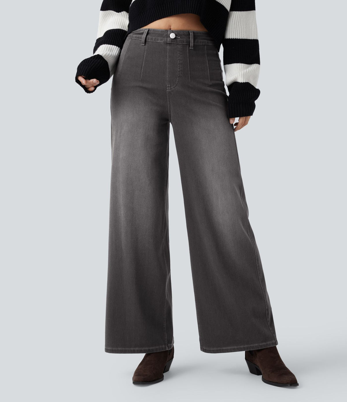 Halara Flex™ Jean large décontracté taille haute gainant avec poches