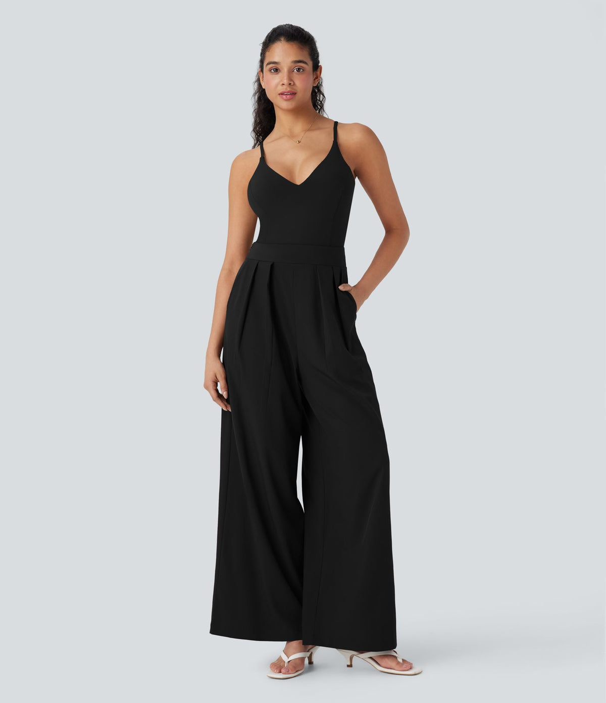 Combinaison à bretelles Breezeful™ dos nu, jambes larges, séchage rapide avec poches latérales - Édition Easy Peasy
