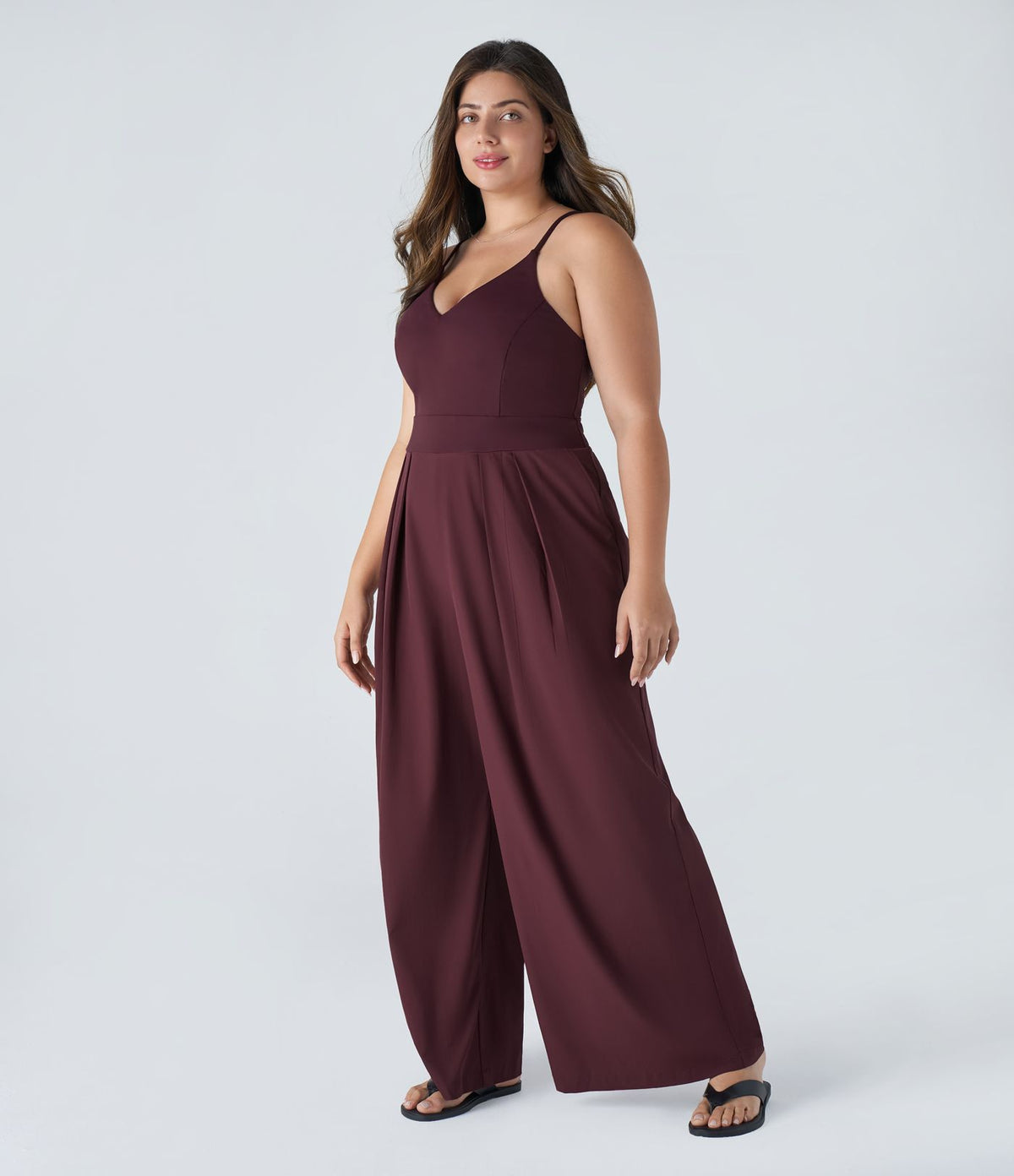 Breezeful™ Combinaison Dos Nu Poche Zippée Invisible Sur le Côté Jambe Large Séchage Rapide Grande Taille