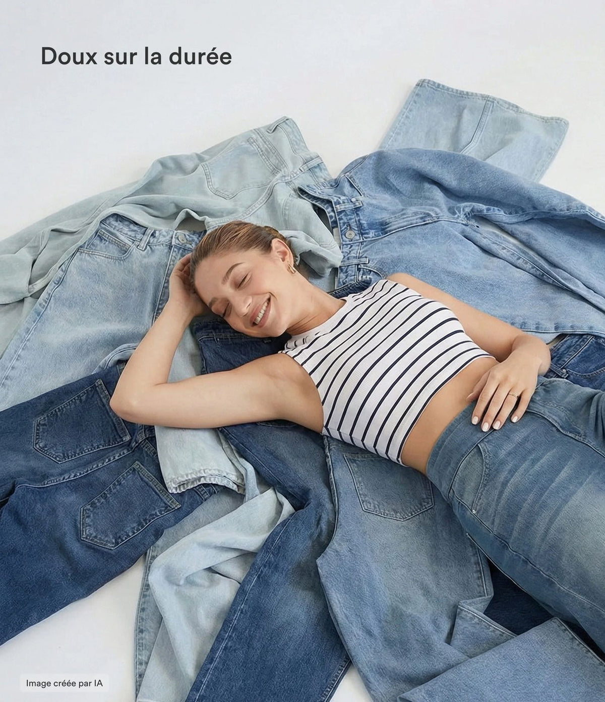 Halara Flex™ Jean Évasé Casual Taille Mi-haute Tricot Extensible Boutonnés Poches