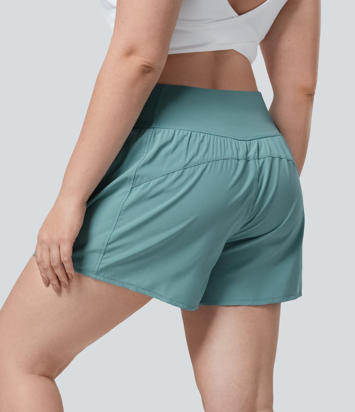 Breezeful™ Short 11,3cm De Yoga 2 En 1 Taille Haute Avec Poche Latérale Croisée Et Séchage Rapide