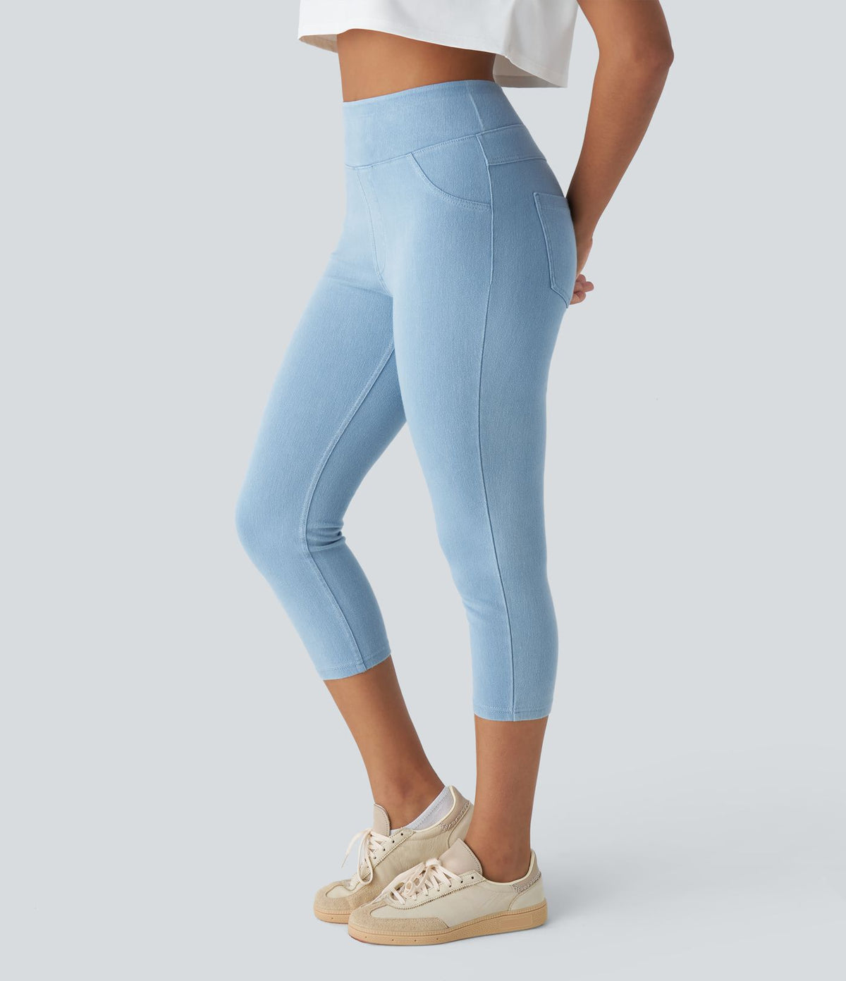 Halara Flex™ Jegging Capri Taille Haute Extensible Poche Latérale Arrière