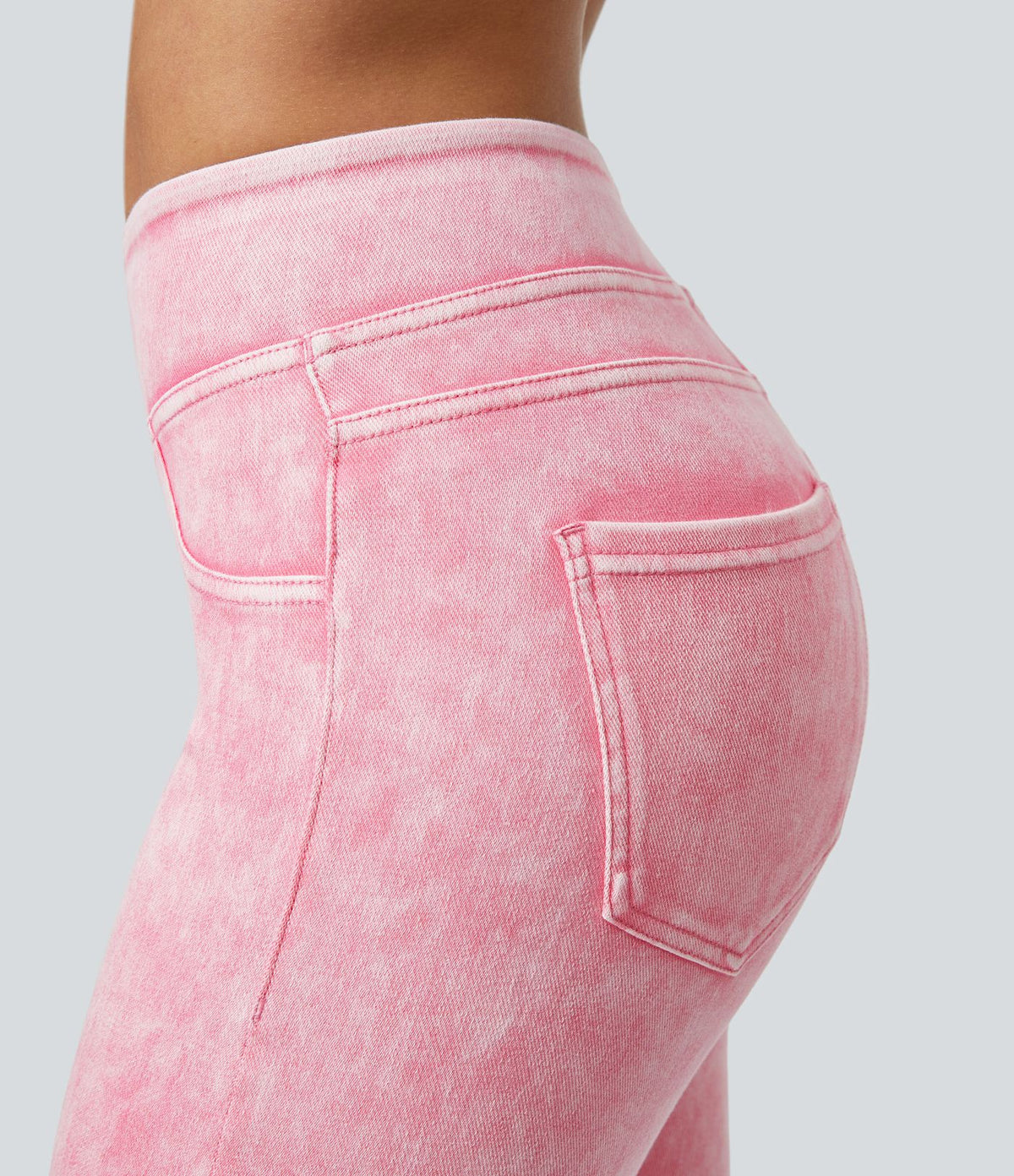 Halara Flex™ Jegging Casual Tricot Extensible Coloré Taille Haute Poches Arrière Latérales