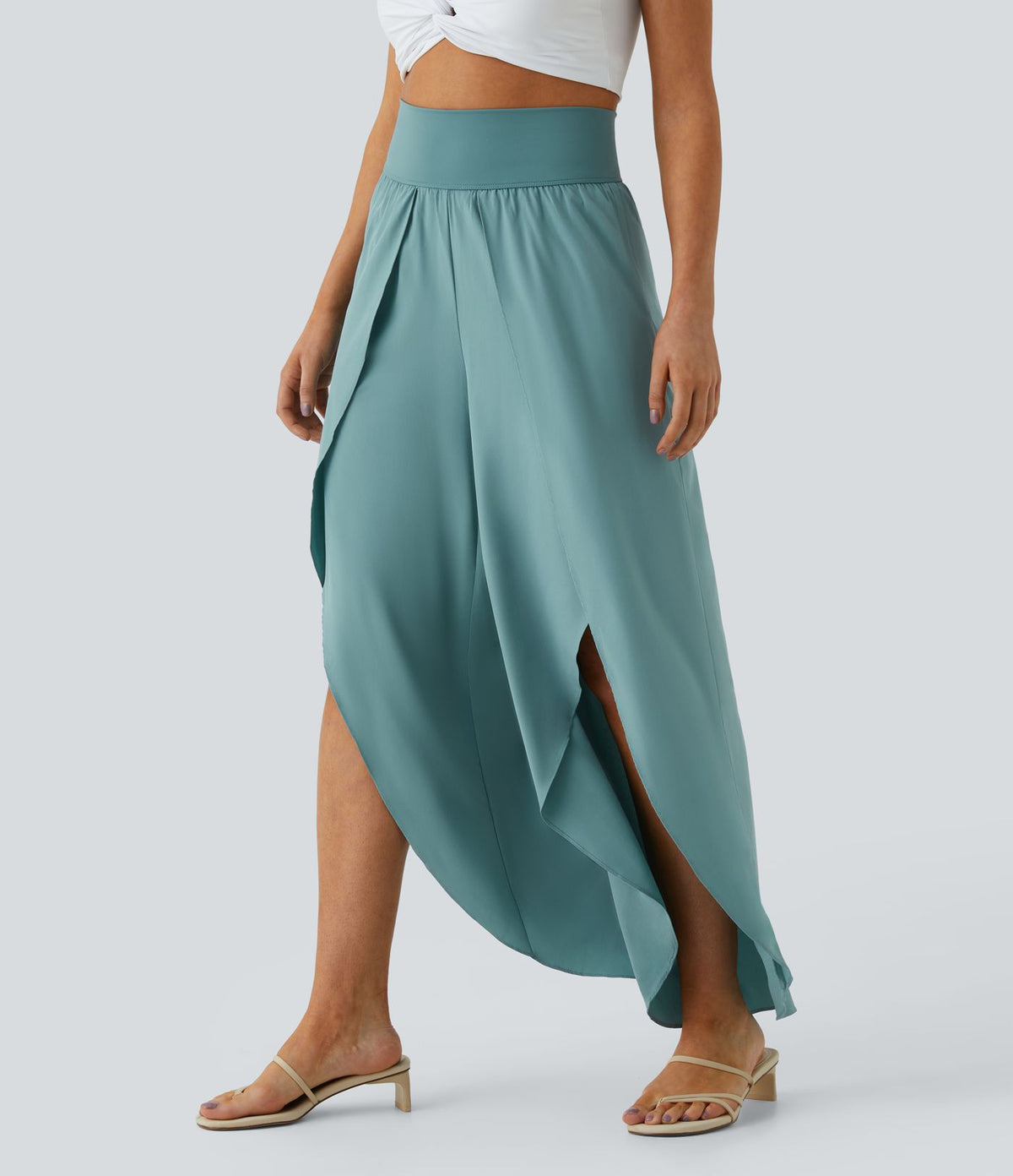 Breezeful™ Pantalon Large Fluide Séchage Rapide Taille Haute Poche Arrière