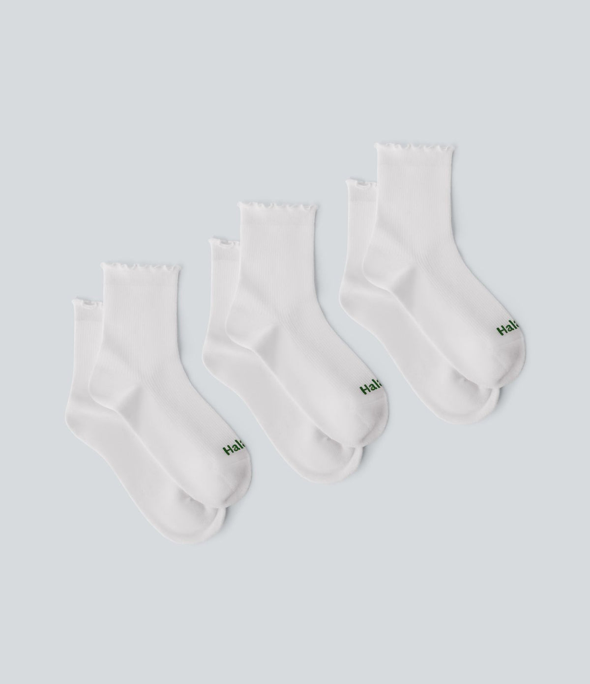 Ensemble de 3 paires de chaussettes Halara mi-mollet décontractées à volants