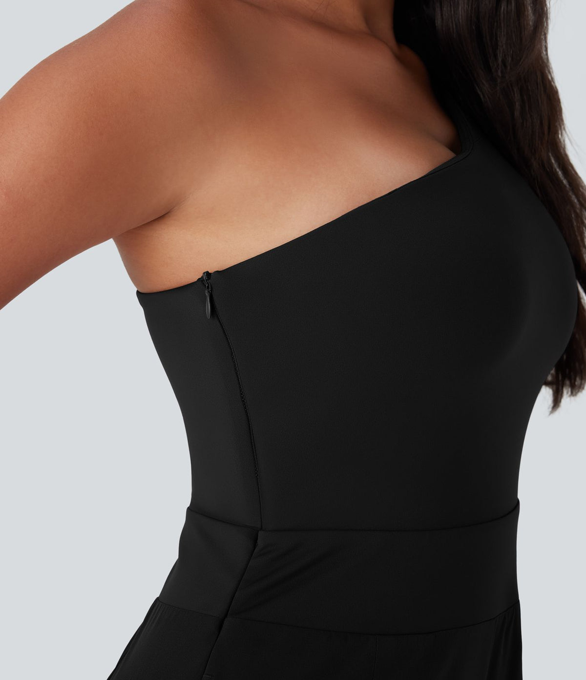 Combinaison de soirée Breezeful™ asymétrique dos nu séchage rapide avec poches latérales