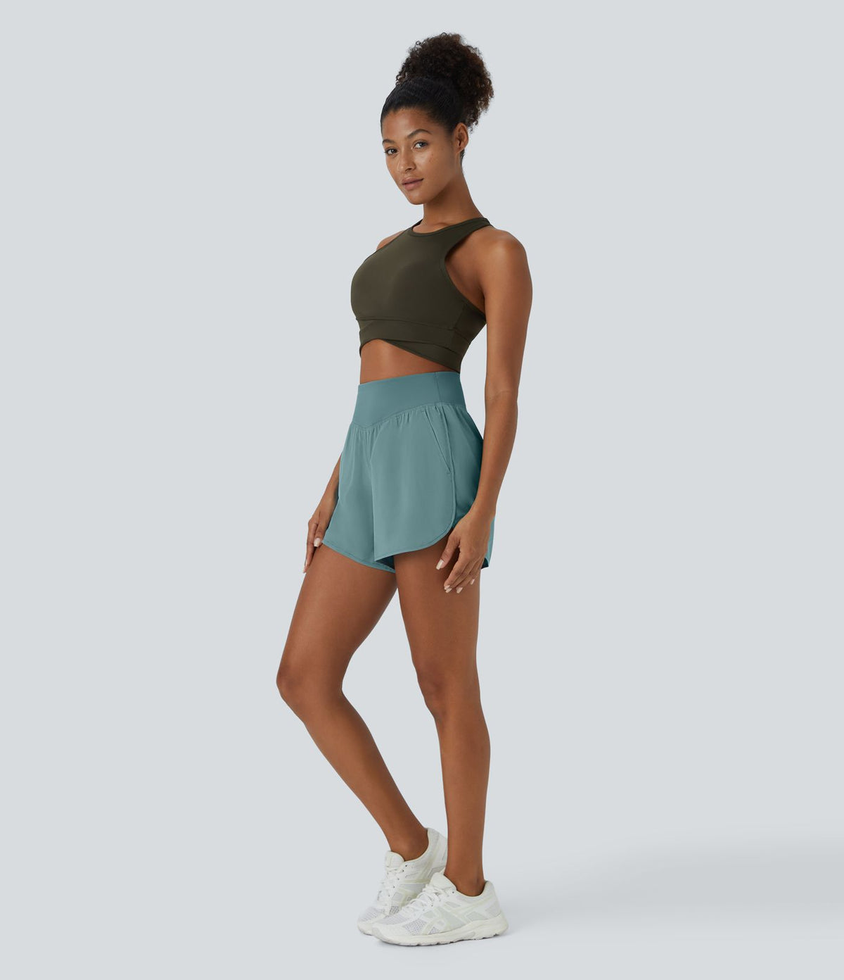 Breezeful™ Shorts 10cm Casual à Séchage Rapide Taille Haute et Poche Latérale