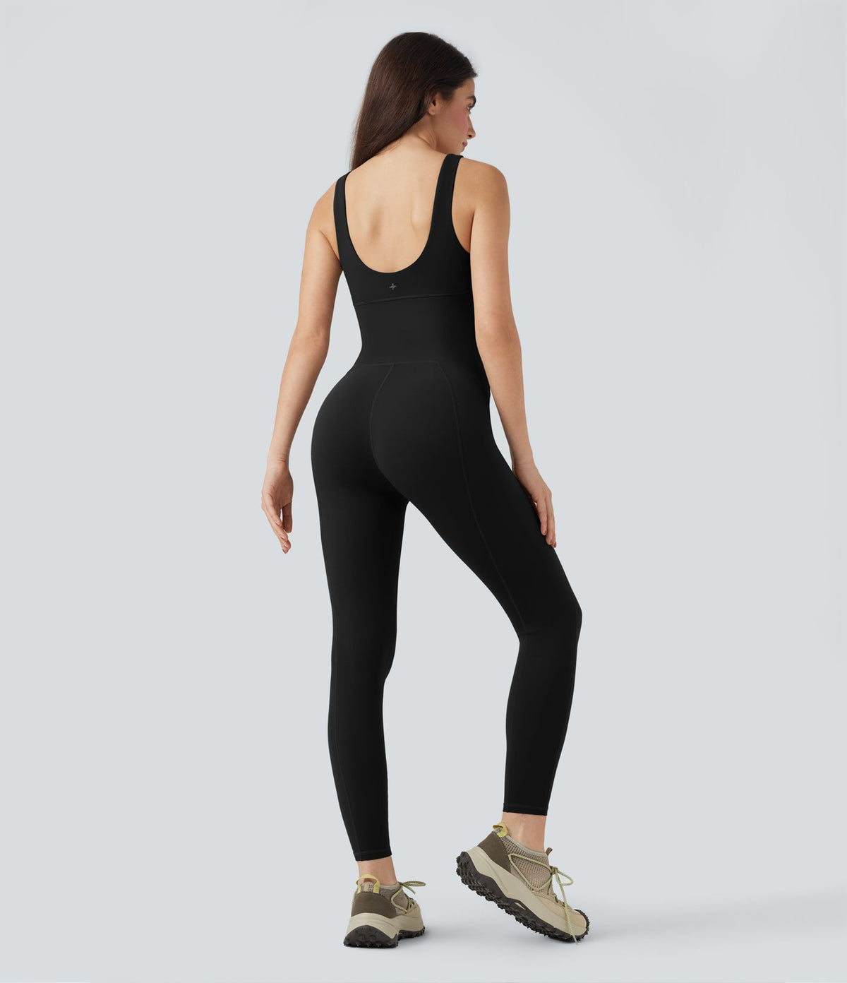 Combinaison-pantalon moulante d'entraînement gainante sans manches à dos échancré Halara UltraSculpt™