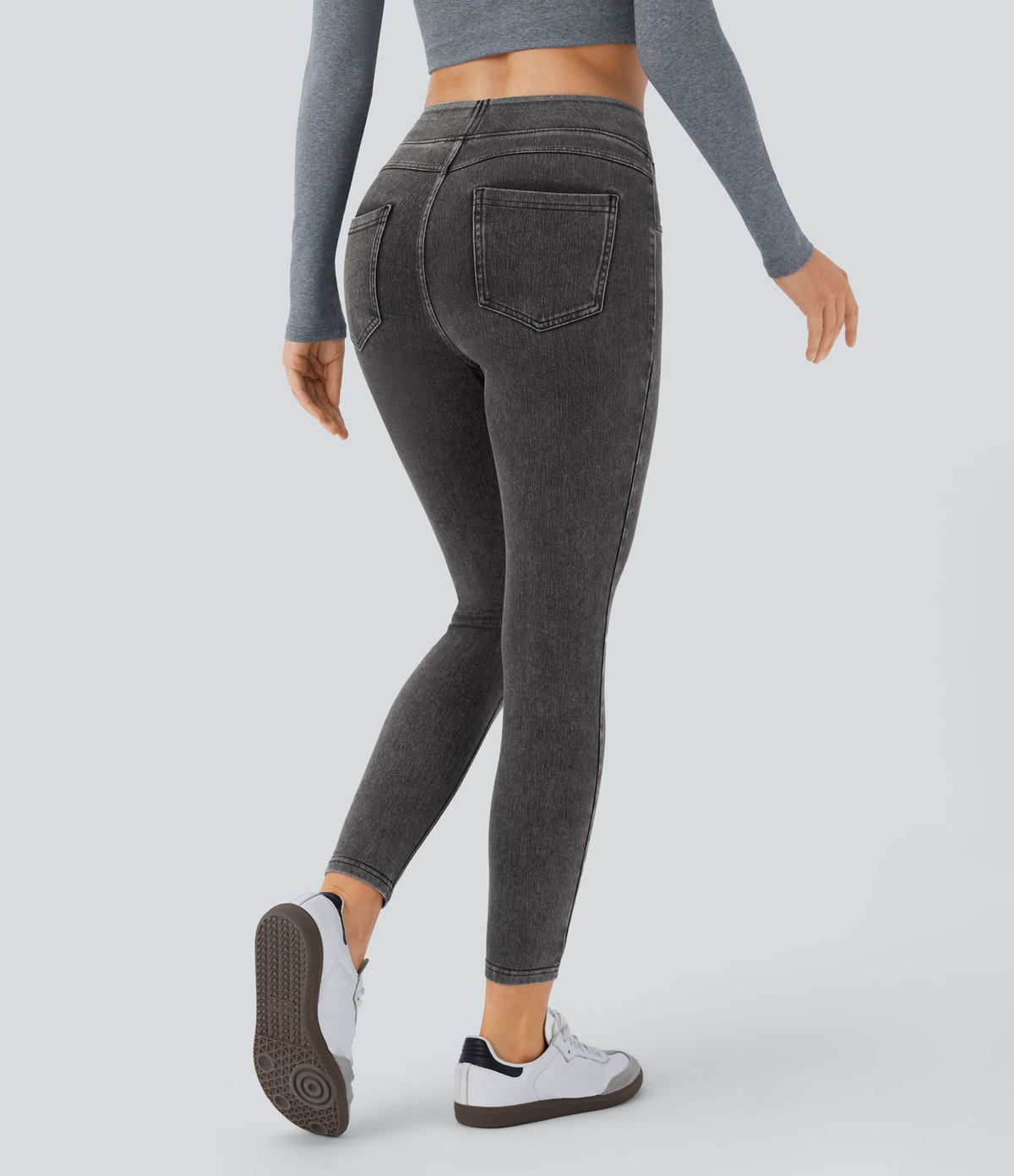 Halara Flex™ Jegging Casual Taille Haute Tricot Extensible Poche Latérale Arrière