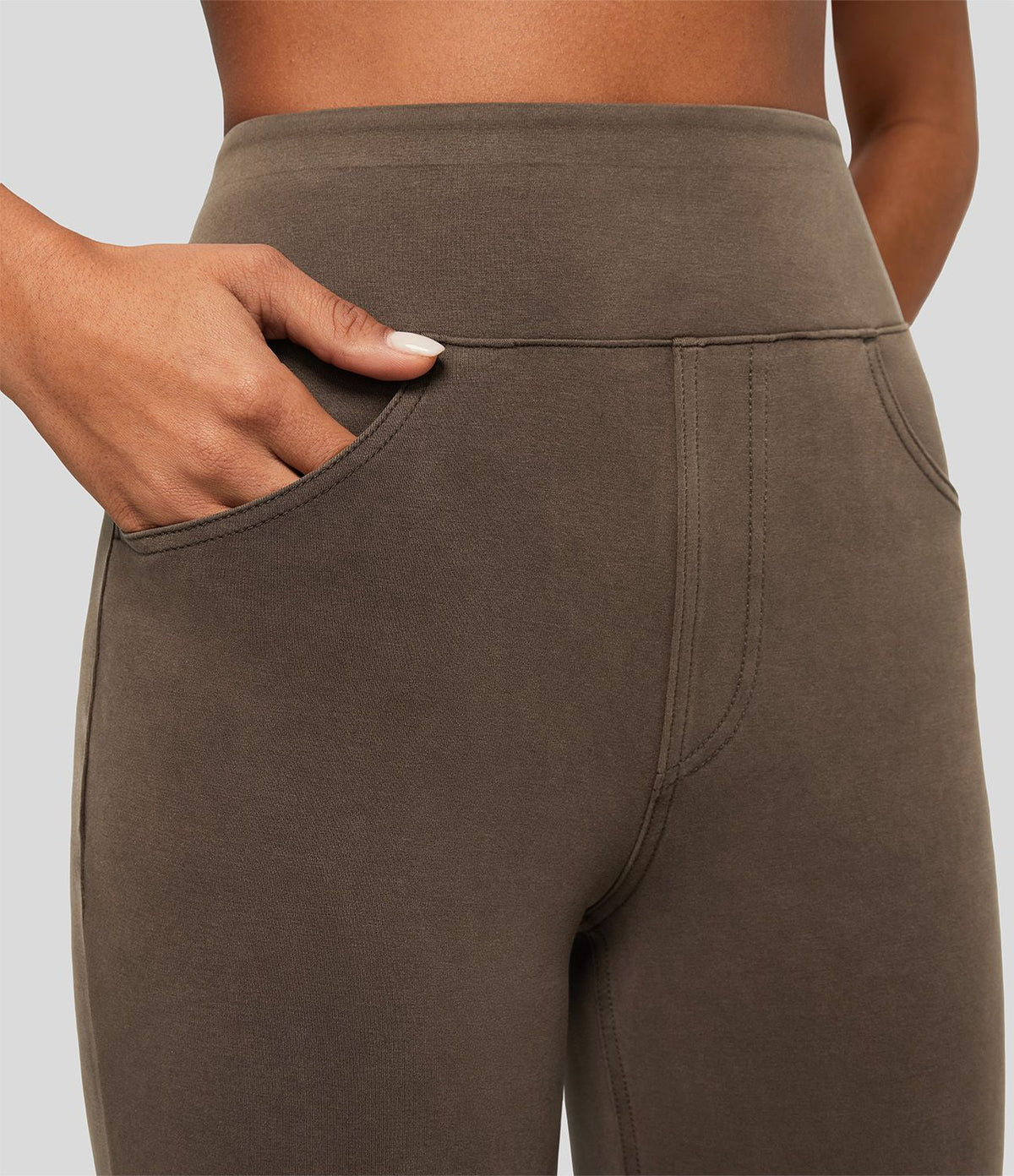 Halara Flex™ Jegging Casual 7/8 Tricot Extensible Coloré avec Taille Haute et Multiples Poches