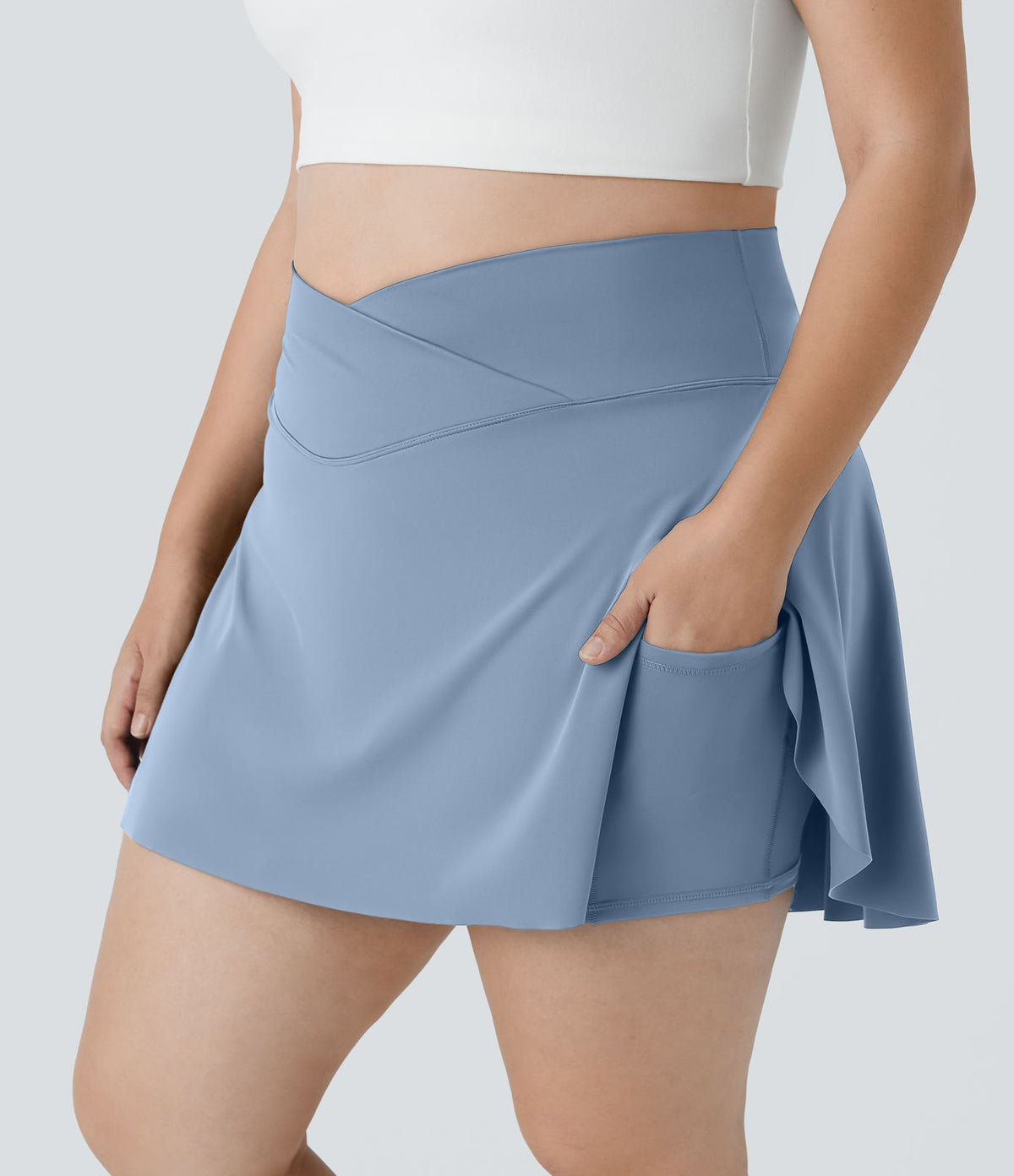 Everyday Softlyzero™ Jupe Tennis Airy Crossover 2 en1 Poche Latérale Cool Touch-Lucid Grande Taille