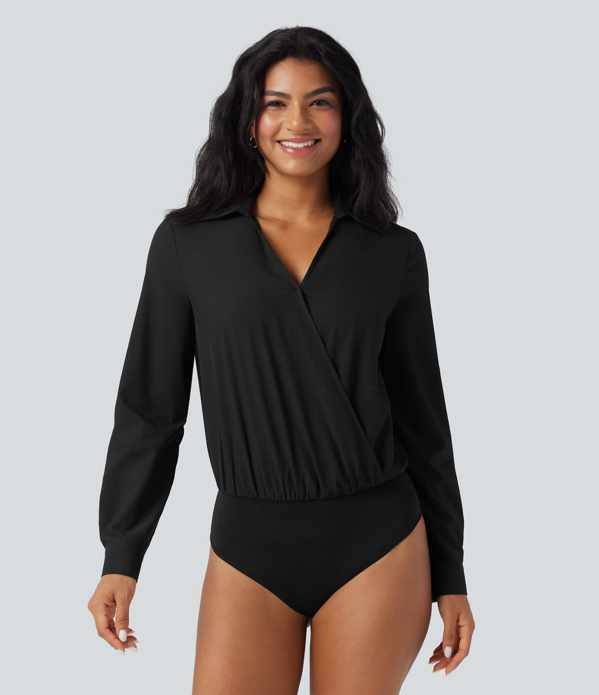 Body chemise de travail Breezeful™ col V manches longues séchage rapide