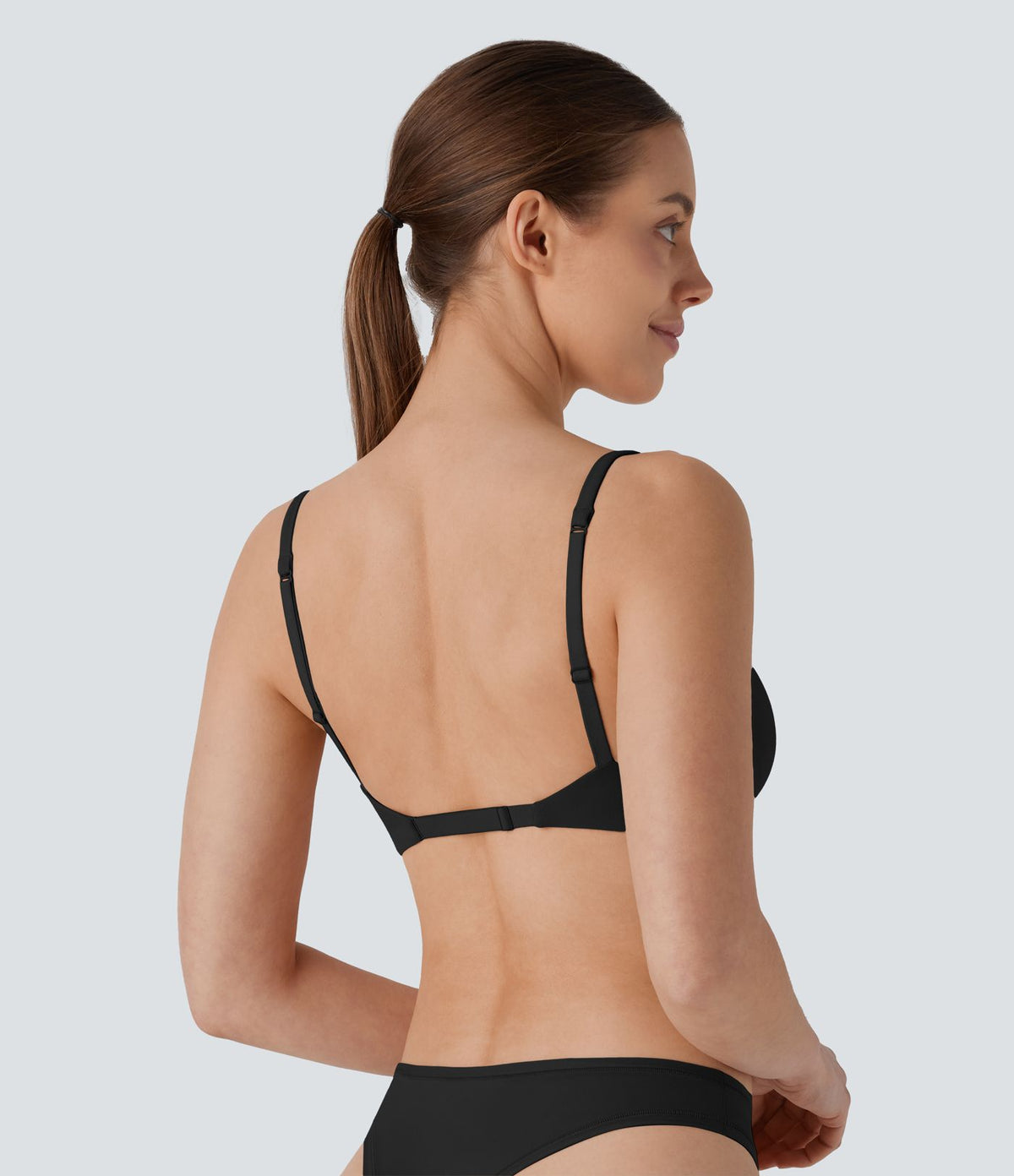 Brassière de détente extensible dos nu douce pour la peau avec bretelles ajustables