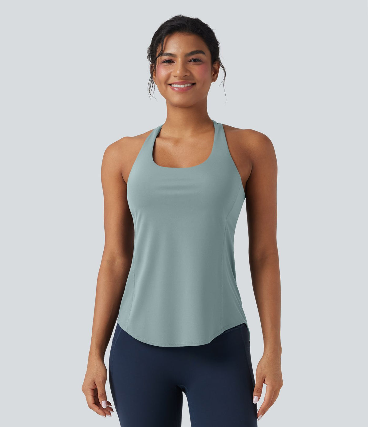Débardeur running Halara UltraSculpt™ col rond dos croisé bonnets E-G