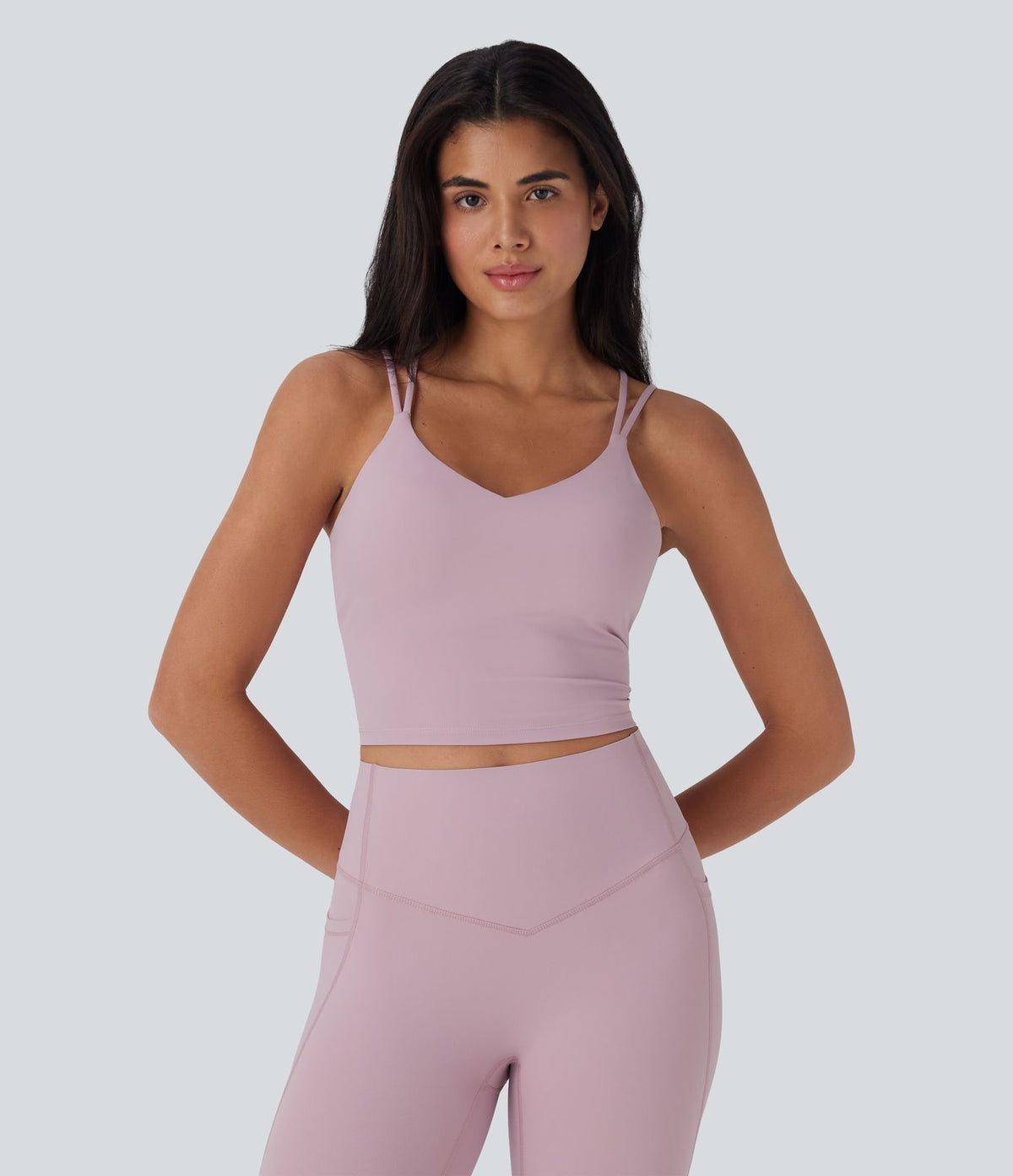 Débardeur de yoga court Halara UltraSculpt™ Cool dos nu à séchage rapide - UPF50+
