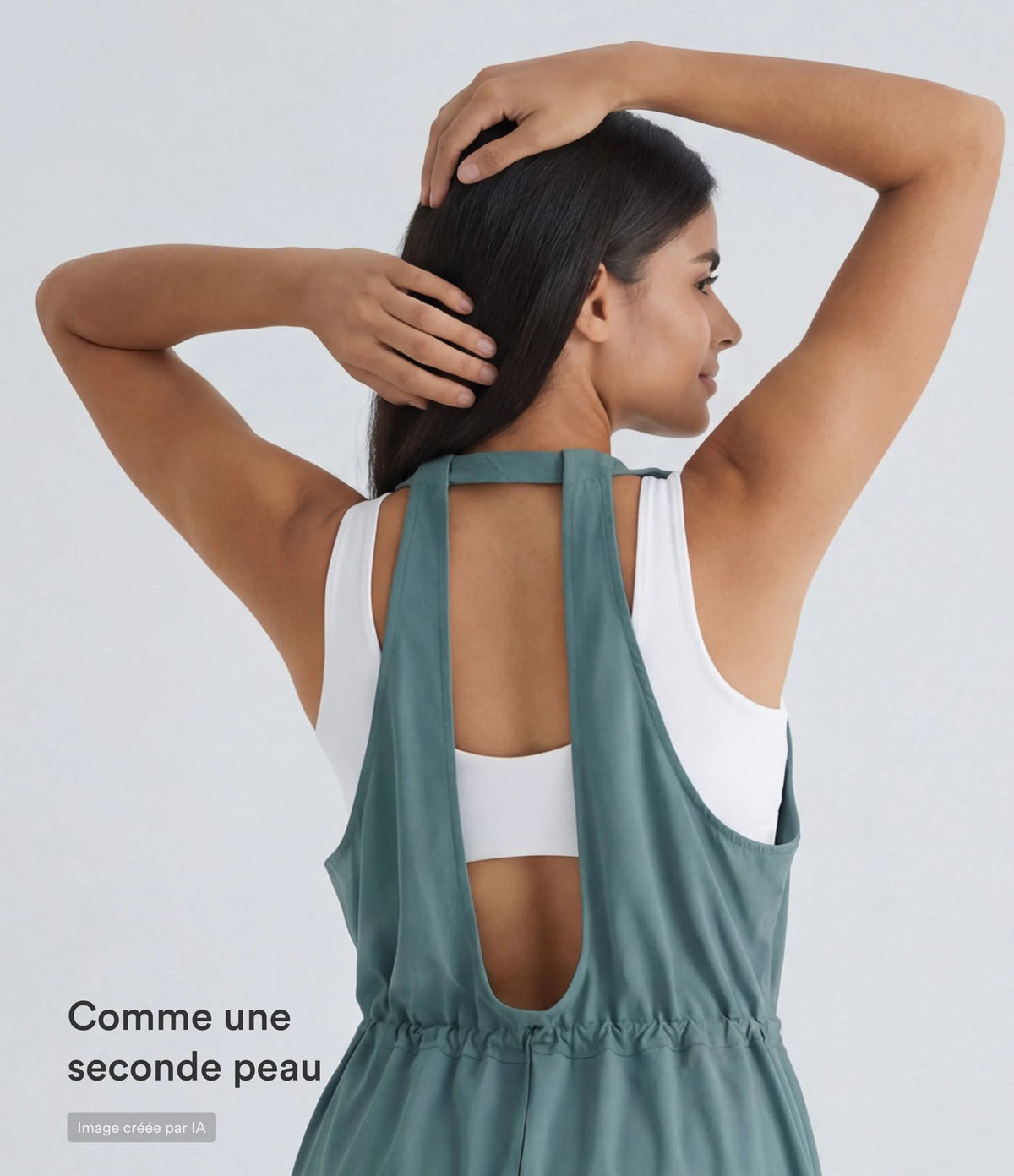 Breezeful™ Robe Sport Randonnée Mini Séchage Rapide 2 Pièces Dos Nu Poches Multiples Cordon de Serrage