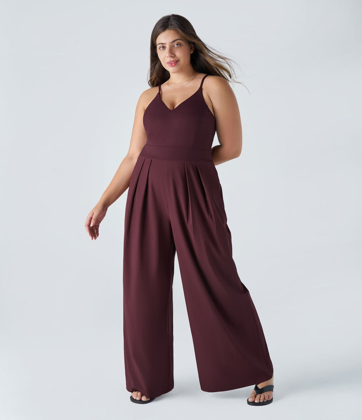 Breezeful™ Combinaison Dos Nu Poche Zippée Invisible Sur le Côté Jambe Large Séchage Rapide Grande Taille
