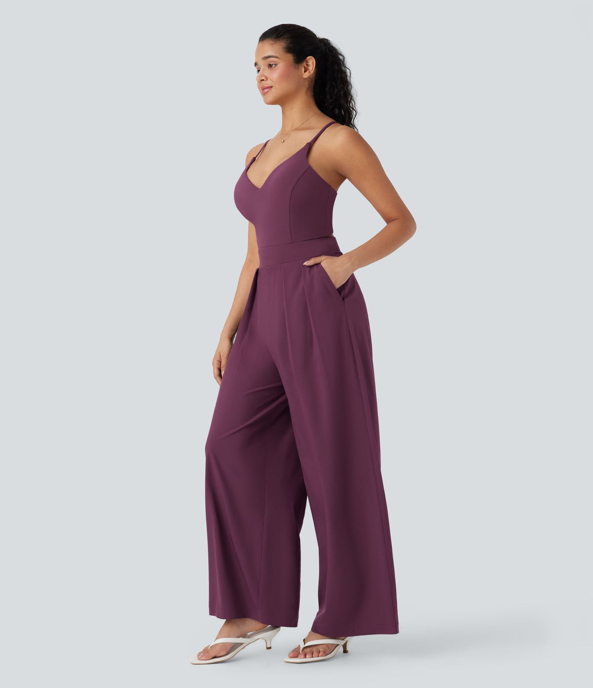 Combinaison à bretelles Breezeful™ dos nu, jambes larges, séchage rapide avec poches latérales - Édition Easy Peasy
